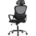Ergonomic High-Back Office Chair with Adjustable Headrest, Lumbar Support, Thick Cushion