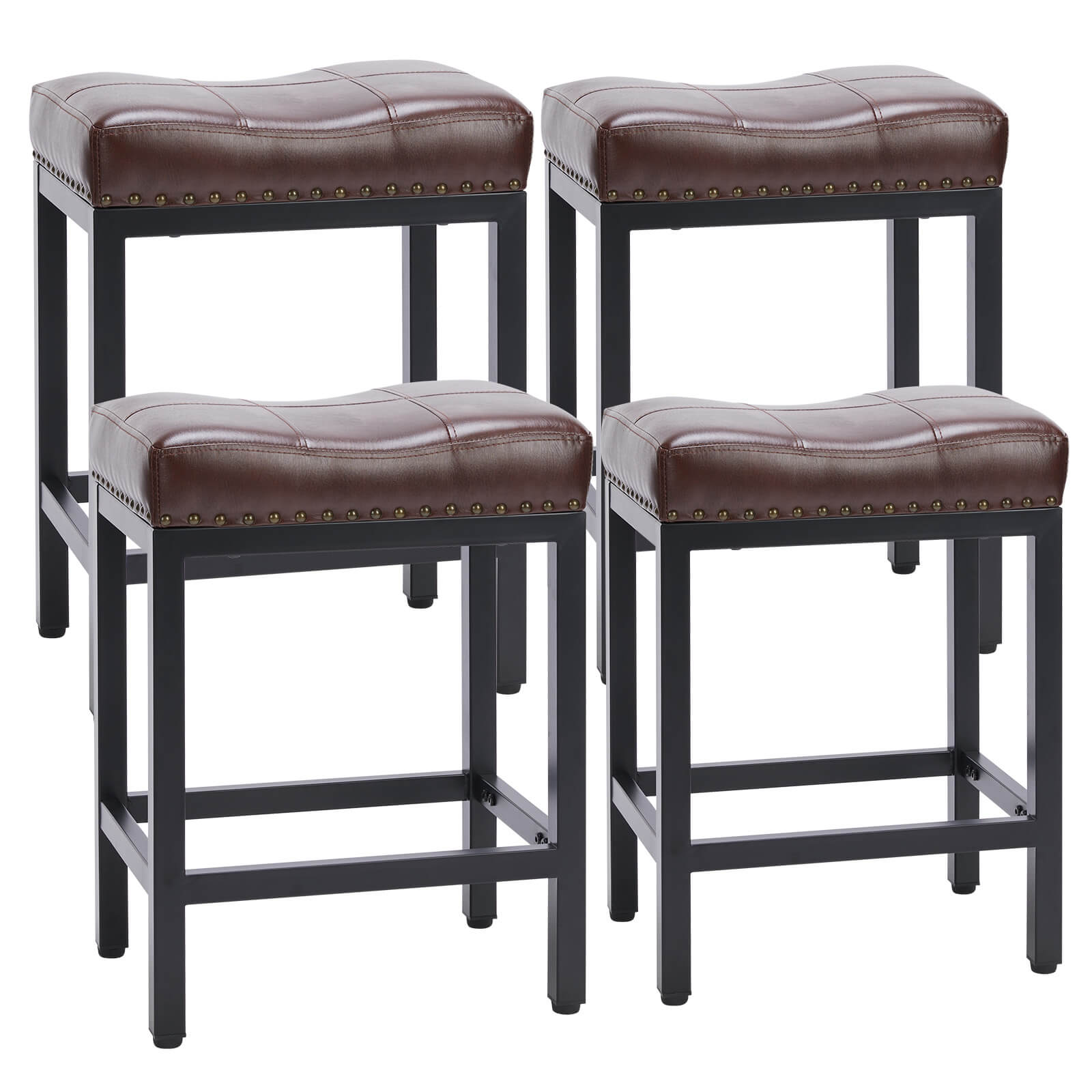 Ergonomic Saddle Bar Stool, Soft Cushion, Durable for Home Dining