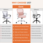 Ergonomic Office Chair with Lumbar Support, Adjustable Height, and Armrests