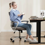 Ergonomic Office Chair with Lumbar Support, Adjustable Height, and Armrests