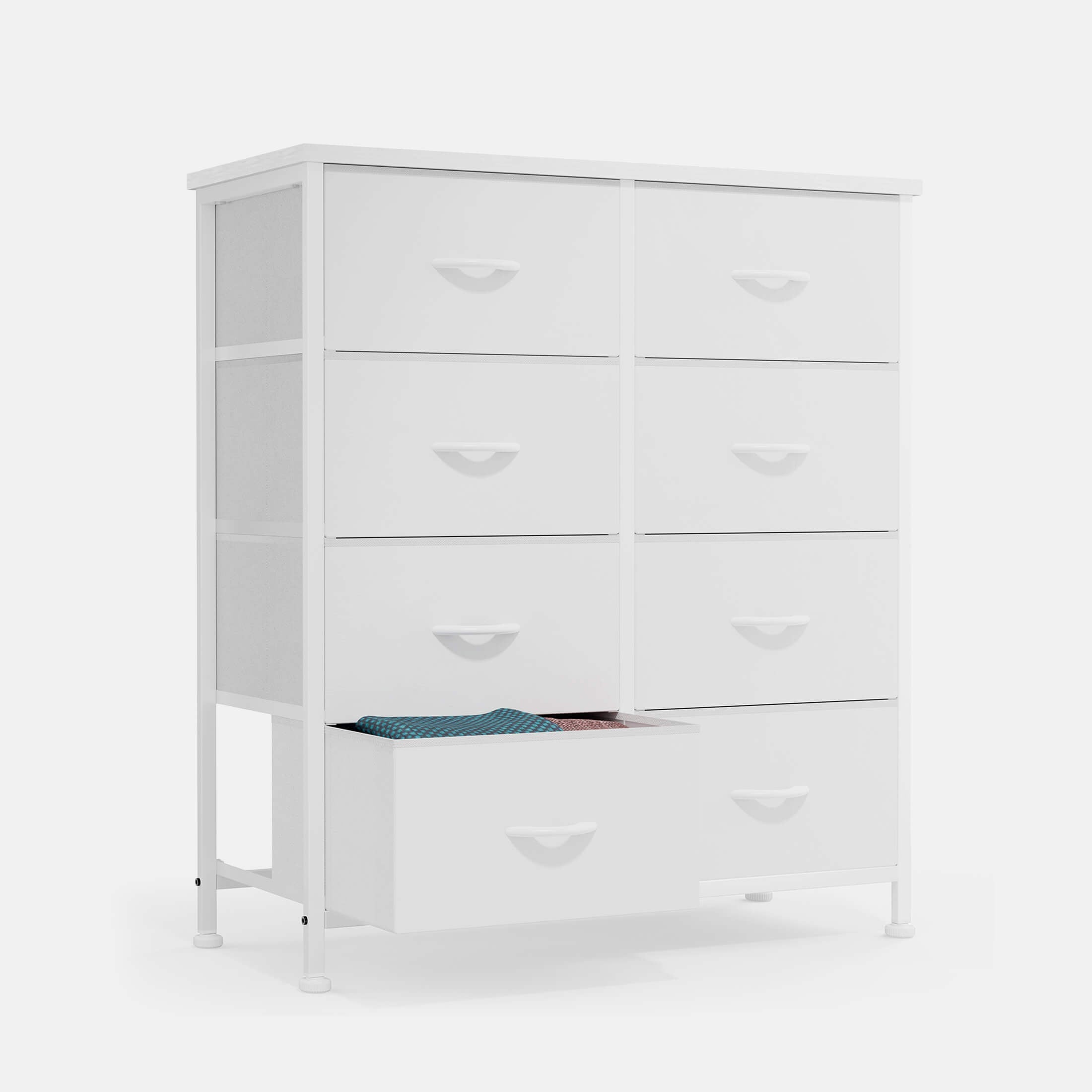 Tall 8-Drawer Fabric Storage Dresser Tower, Modern Bedroom Closet Organizer