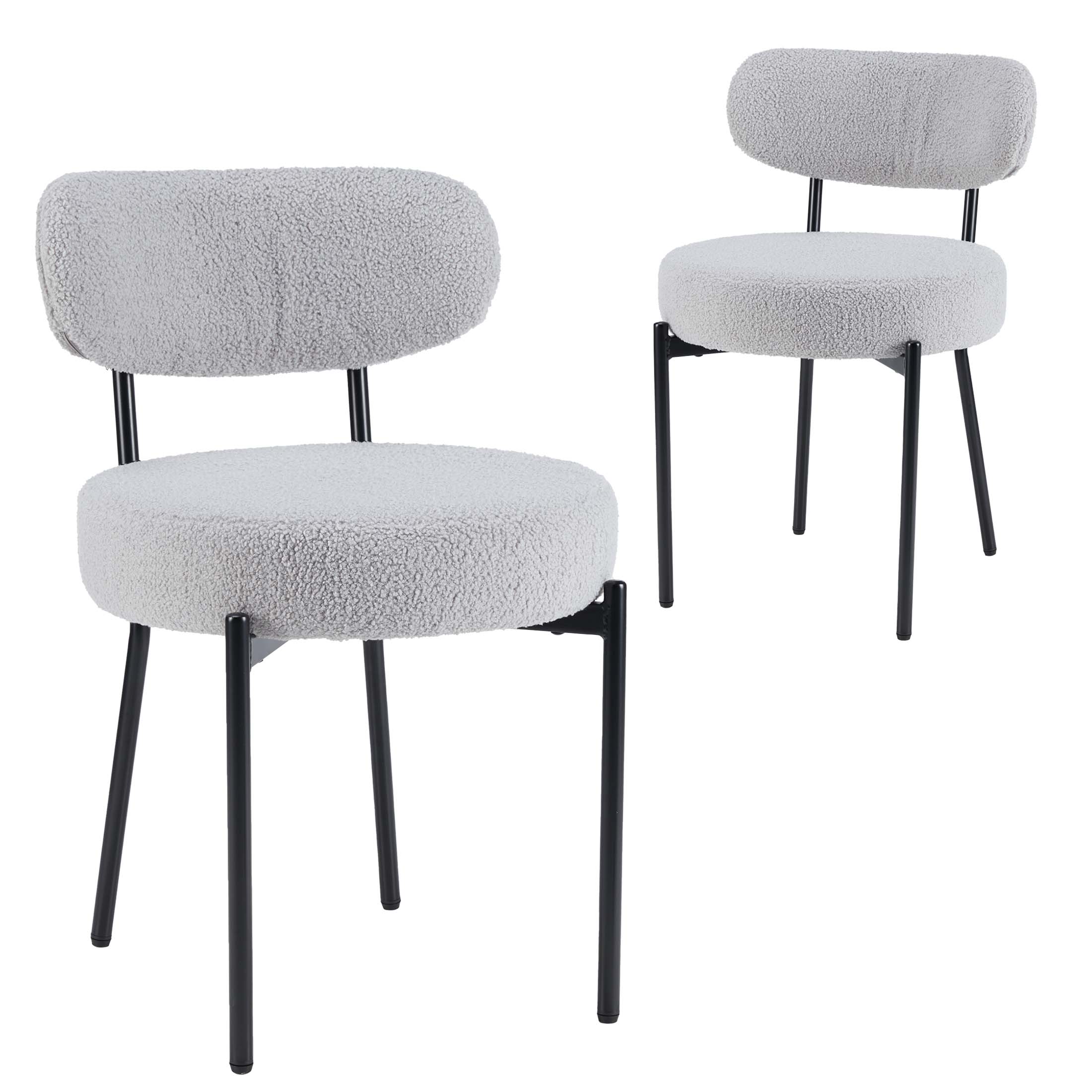 Modern Dining Chair Set of 4 with Soft Cushions for Kitchen and Dining Room