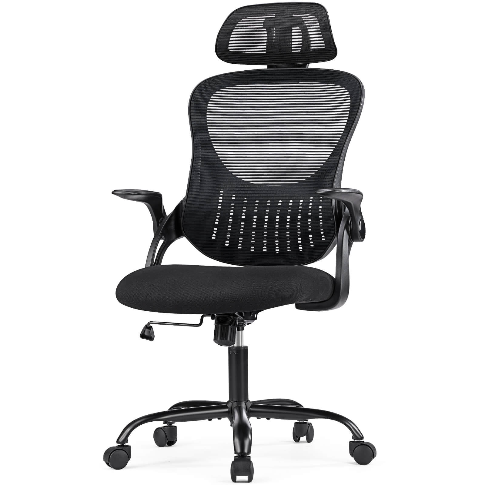 Ergonomic High-Back Office Chair with Adjustable Headrest, Lumbar Support, Thick Cushion