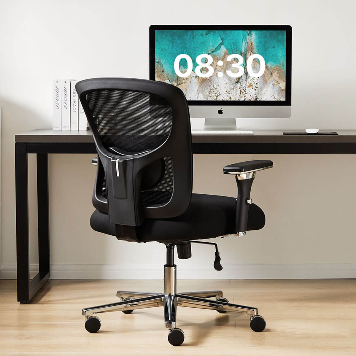 Heavy Duty Ergonomic Office Chair, Adjustable Lumbar Support, Oversized Cushion, 500lb Capacity