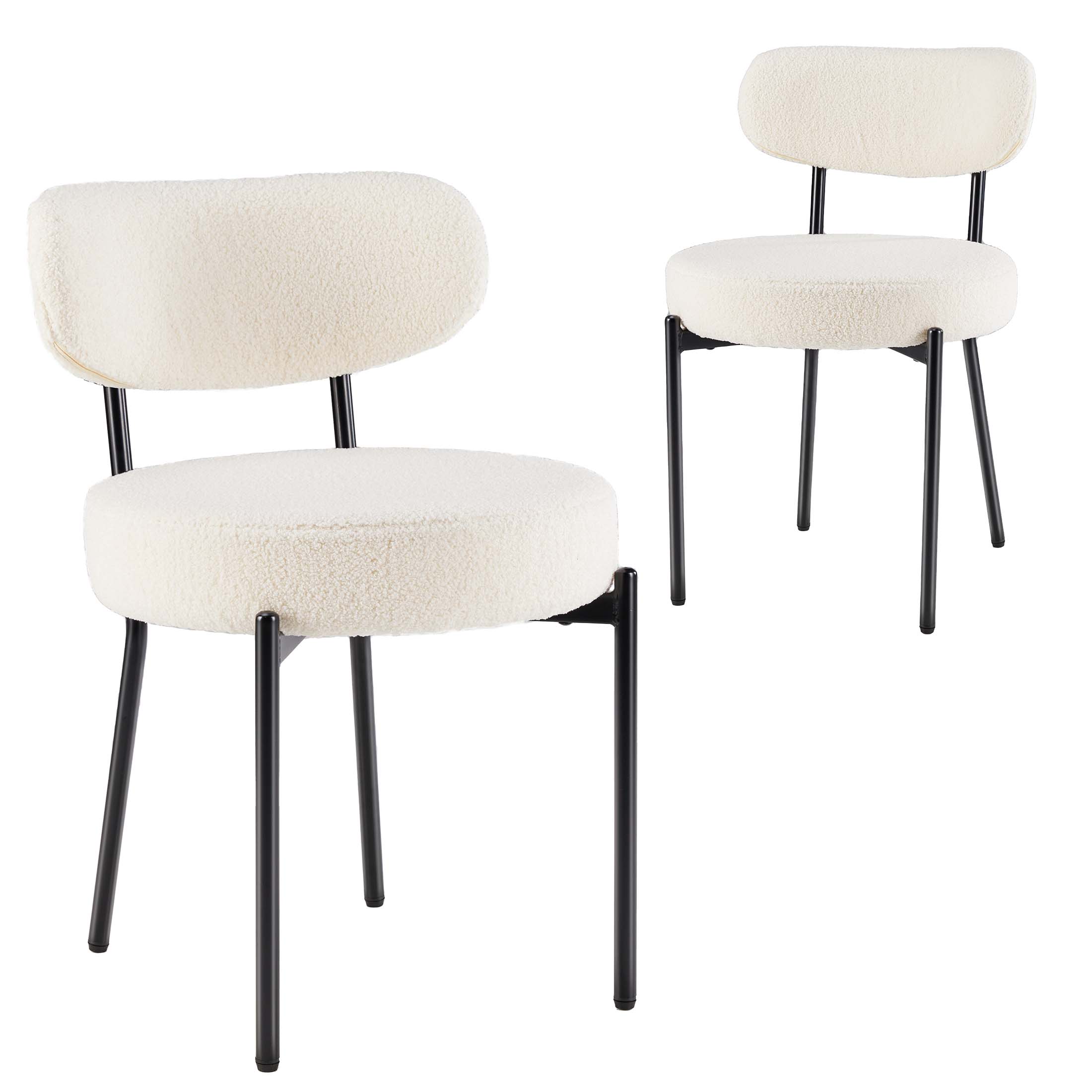 Modern Dining Chair Set of 4 with Soft Cushions for Kitchen and Dining Room