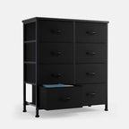 Tall 8-Drawer Fabric Storage Dresser Tower, Modern Bedroom Closet Organizer
