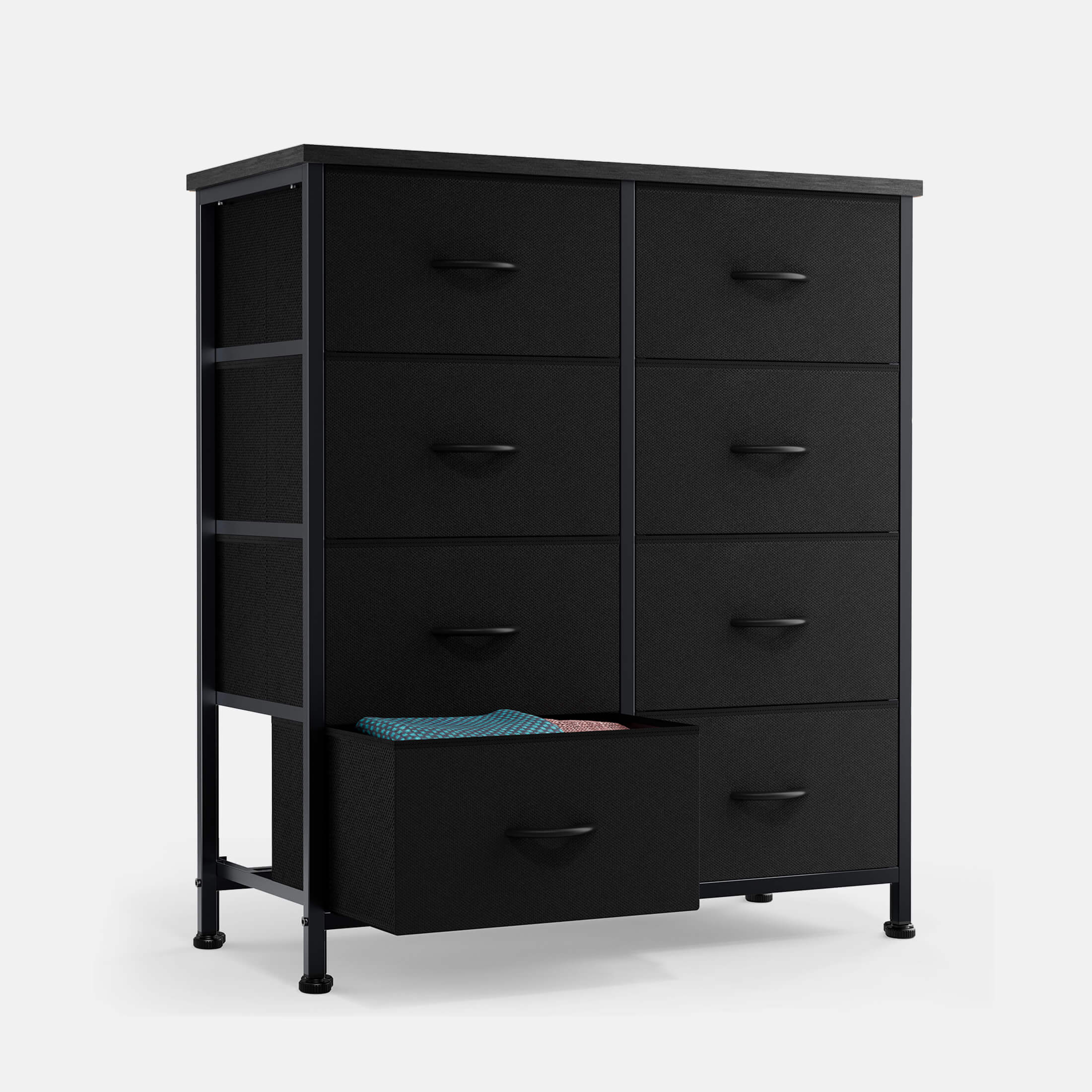 Tall 8-Drawer Fabric Storage Dresser Tower, Modern Bedroom Closet Organizer