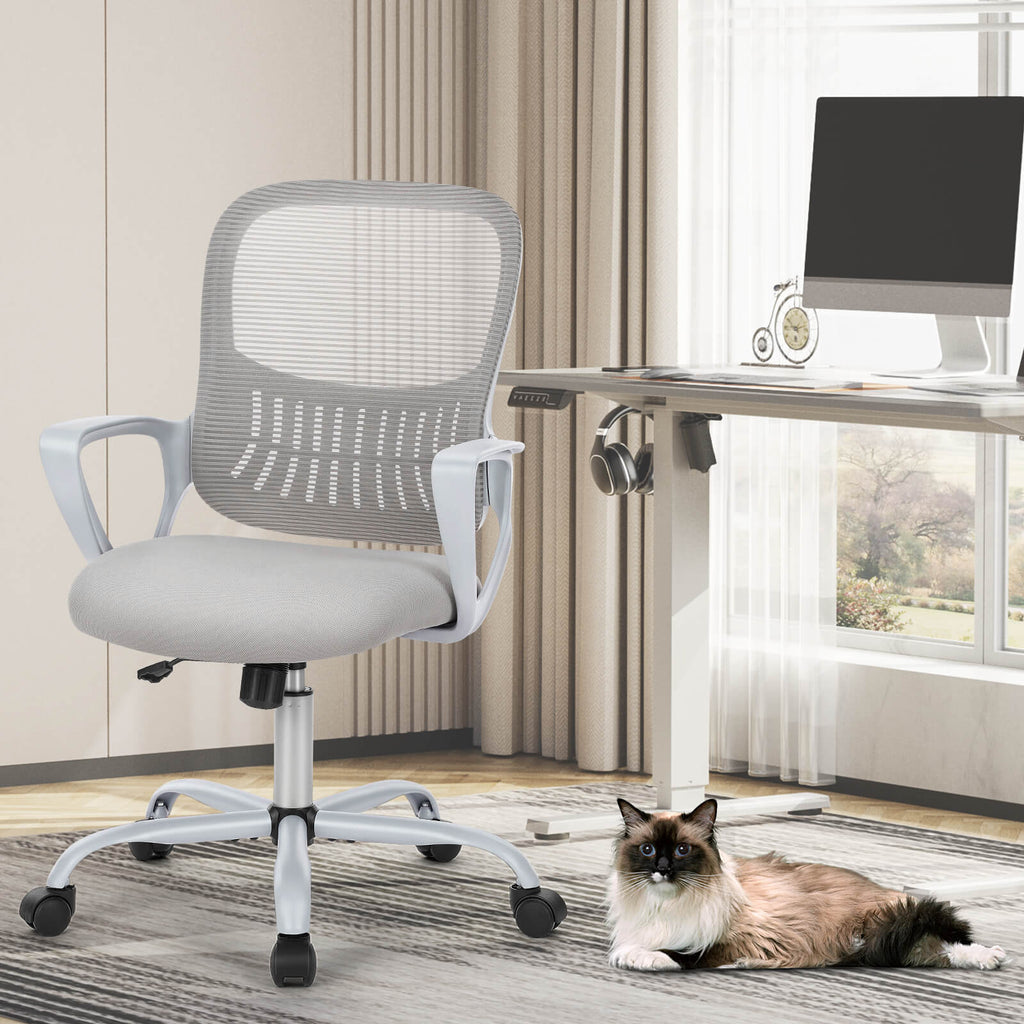 Ergonomic Office Chair with Lumbar Support, Adjustable Height, and Armrests