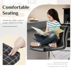 Modern Adjustable Swivel Barstool, Ergonomic PU Leather Counter Height Chair for Kitchen