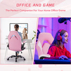 Ergonomic Leather Gaming Chair with Adjustable Height and Flip-Up Arms