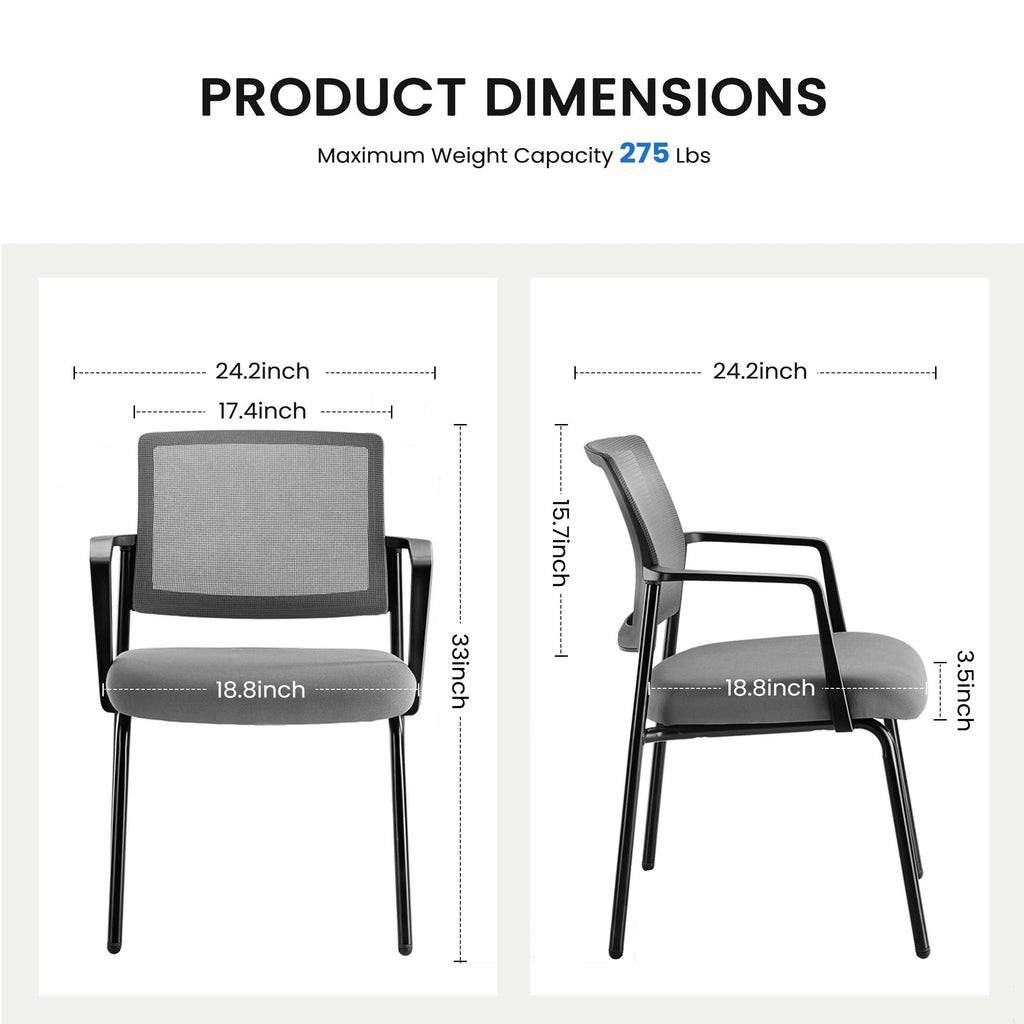 Ergonomic Mesh Back Stackable Conference Chair for Event Meeting Home Office