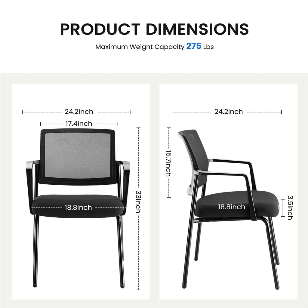 Ergonomic Mesh Back Stackable Conference Chair for Event Meeting Home Office