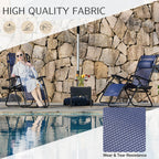 Ergonomic Portable Camping Lounge Chair Set of 2 with Detachable Tray