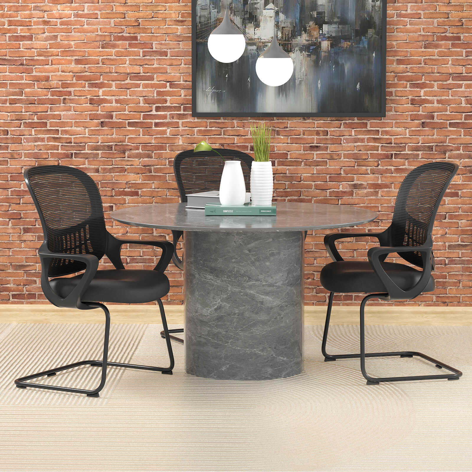 Comfortable Ergonomic Mesh Office Chair with Lumbar Support and Integrated Storage Basket