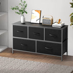 38-inch Metal Frame Storage Chest Dresser with Fabric Drawers