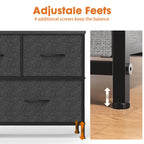 38-inch Metal Frame Storage Chest Dresser with Fabric Drawers