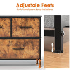 38-inch Metal Frame Storage Chest Dresser with Fabric Drawers
