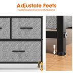 38-inch Metal Frame Storage Chest Dresser with Fabric Drawers