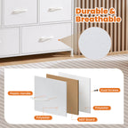 38-inch Metal Frame Storage Chest Dresser with Fabric Drawers