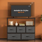 Versatile Storage Shelf TV Stand for Living Room Bedroom with Drawers