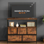 Versatile Storage Shelf TV Stand for Living Room Bedroom with Drawers
