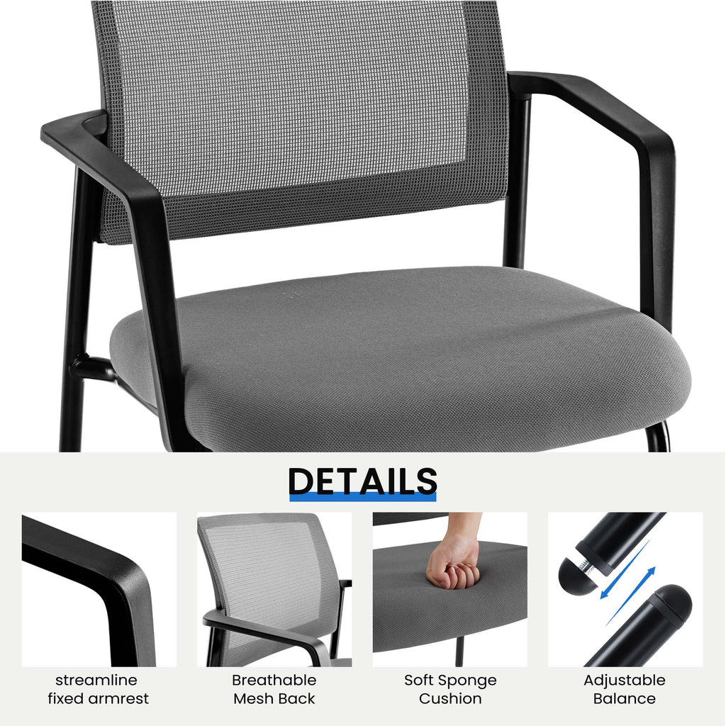Ergonomic Mesh Back Stackable Conference Chair for Event Meeting Home Office
