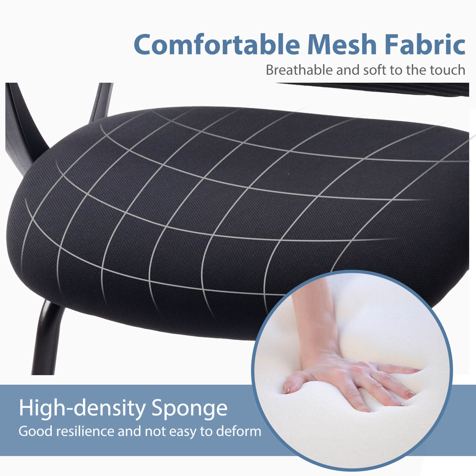 Comfortable Ergonomic Mesh Office Chair with Lumbar Support and Integrated Storage Basket