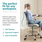 Ergonomic Tall Drafting Office Chair with Adjustable Footrest and Lumbar Support