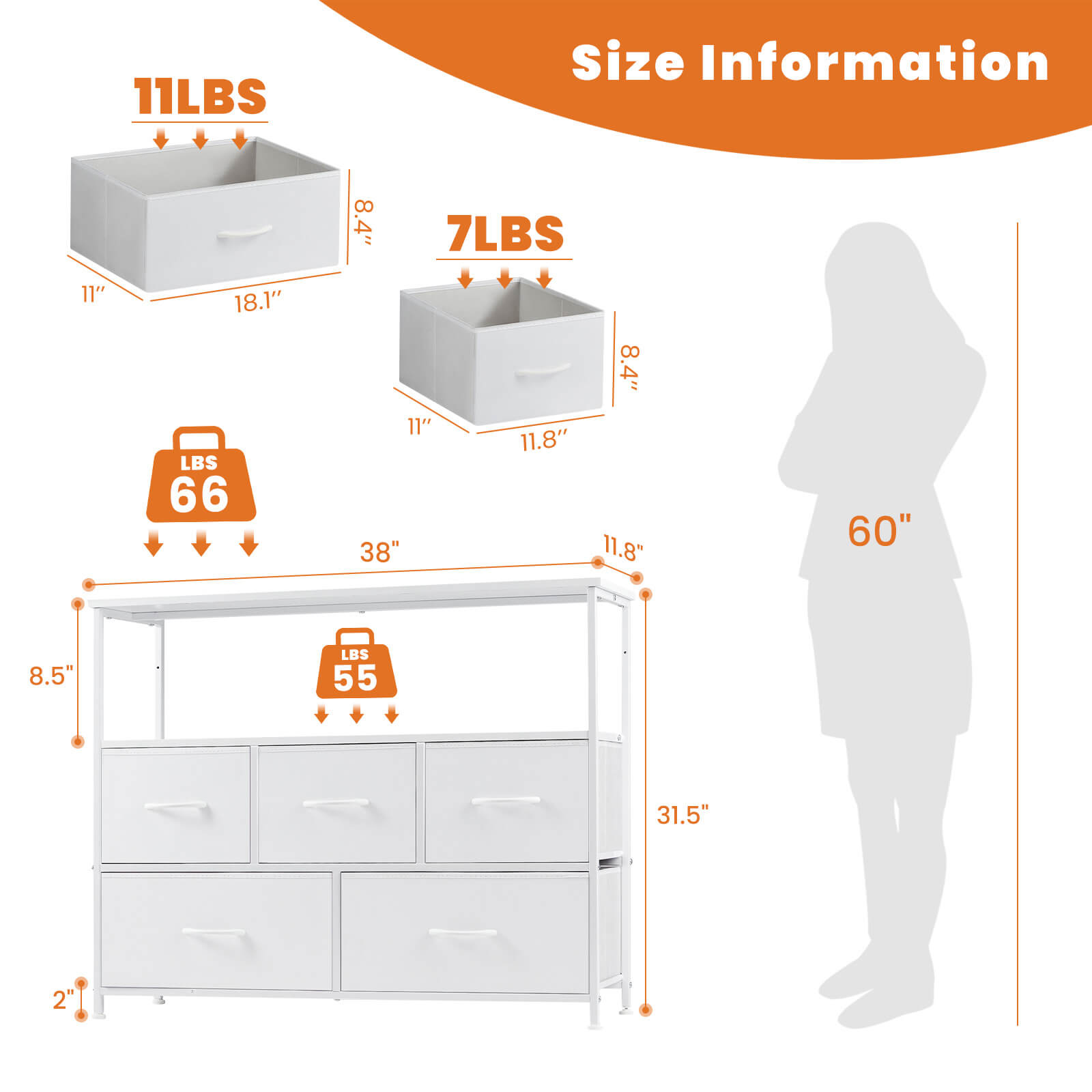 Versatile Storage Shelf TV Stand for Living Room Bedroom with Drawers