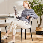 Modern Dining Chair Set of 4 with Soft Cushions for Kitchen and Dining Room