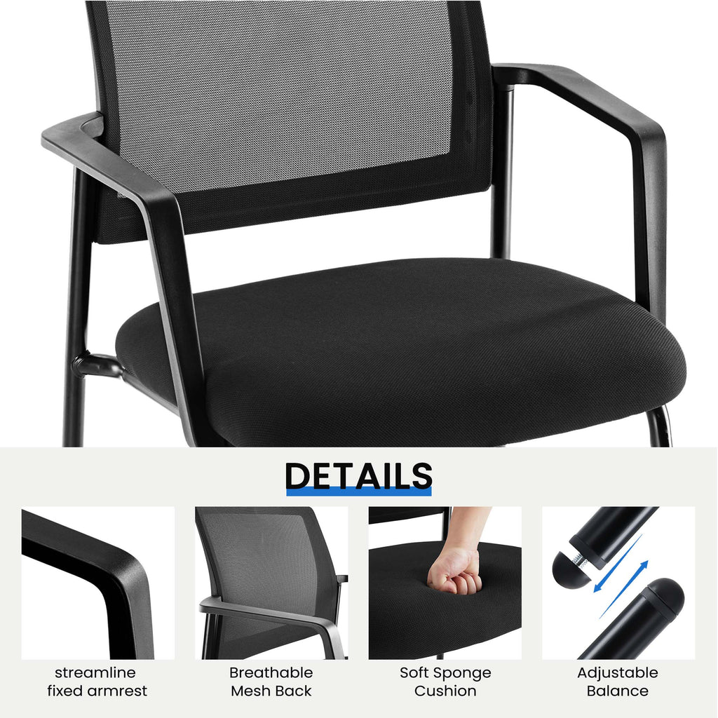 Ergonomic Mesh Back Stackable Conference Chair for Event Meeting Home Office