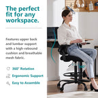 Comfortable Ergonomic Office Chair with Flip-Up Armrests and Adjustable Lumbar Support