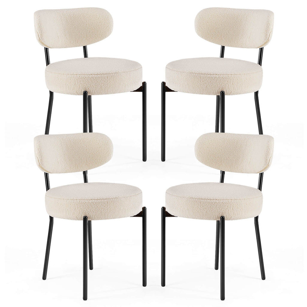 Modern Dining Chair Set of 4 with Soft Cushions for Kitchen and Dining Room