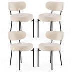 Modern Dining Chair Set of 4 with Soft Cushions for Kitchen and Dining Room
