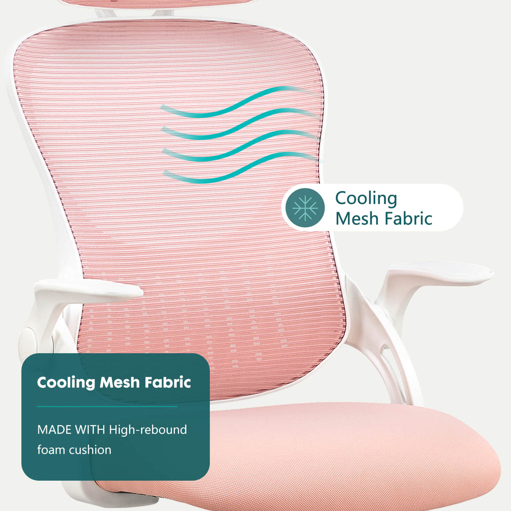 Ergonomic High-Back Office Chair with Adjustable Headrest, Lumbar Support, Thick Cushion