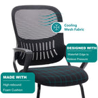 Comfortable Ergonomic Mesh Office Chair with Lumbar Support and Integrated Storage Basket