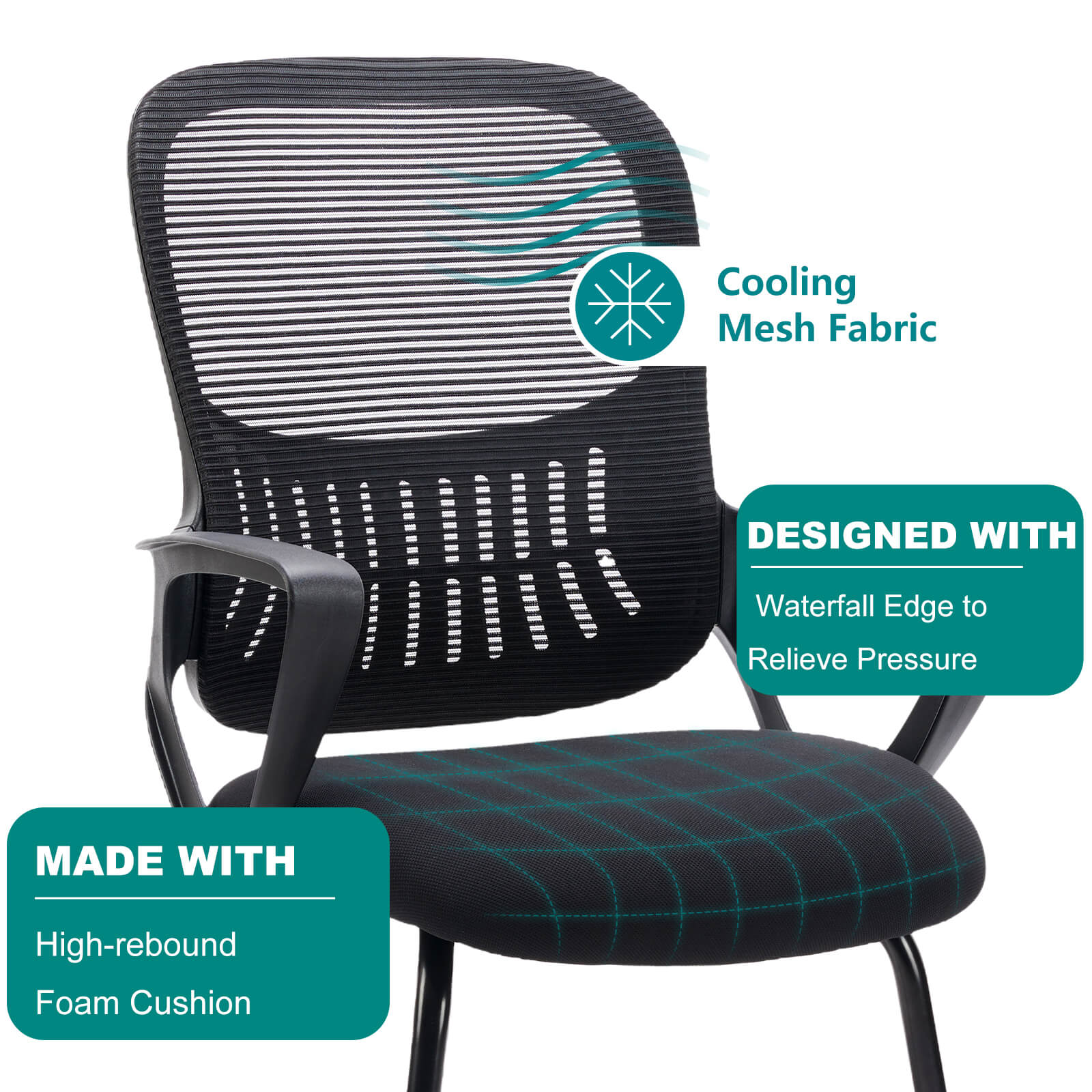 Comfortable Ergonomic Mesh Office Chair with Lumbar Support and Integrated Storage Basket