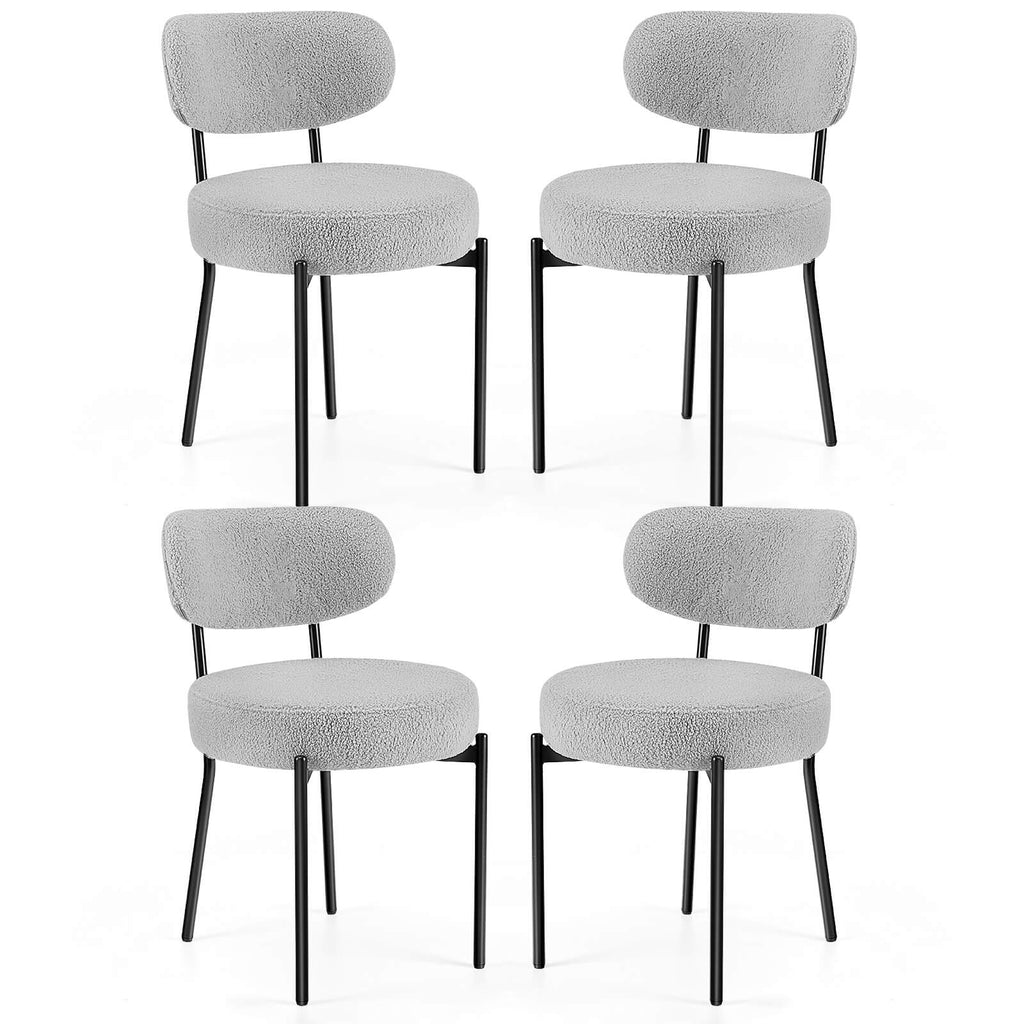 Modern Dining Chair Set of 4 with Soft Cushions for Kitchen and Dining Room