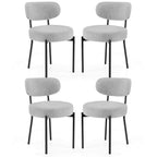 Modern Dining Chair Set of 4 with Soft Cushions for Kitchen and Dining Room