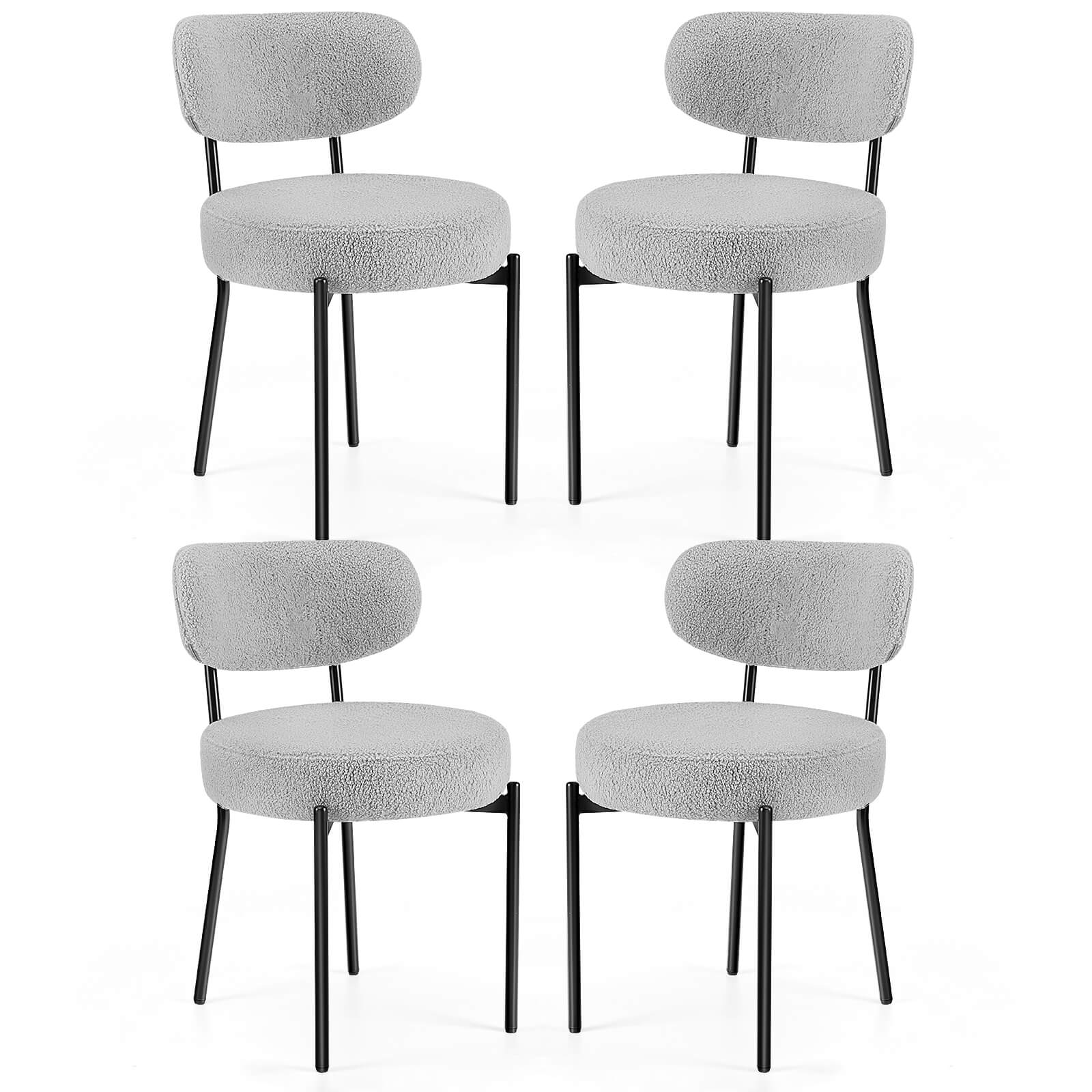 Modern Dining Chair Set of 4 with Soft Cushions for Kitchen and Dining Room