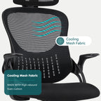 Ergonomic High-Back Office Chair with Adjustable Headrest, Lumbar Support, Thick Cushion