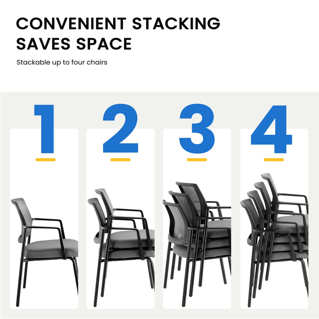 Ergonomic Mesh Back Stackable Conference Chair for Event Meeting Home Office