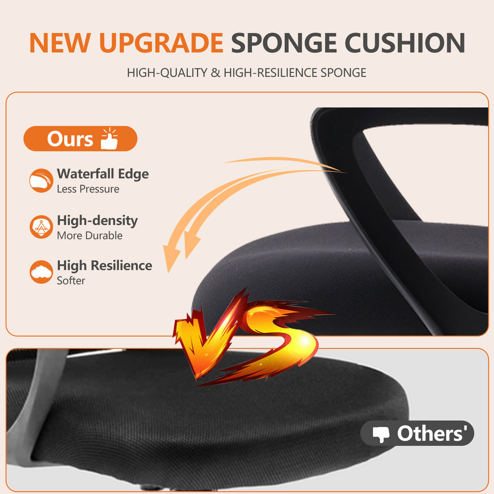 Comfortable Ergonomic Mesh Office Chair with Lumbar Support and Integrated Storage Basket