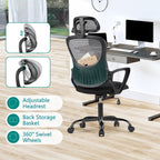 Ergonomic High-Back Office Chair with Adjustable Headrest, Lumbar Support, Thick Cushion