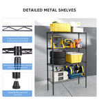 Durable Metal Heavy Duty 4-Tier Adjustable Storage Shelf for Kitchen Pantry Garage