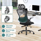 Ergonomic High-Back Office Chair with Adjustable Headrest, Lumbar Support, Thick Cushion