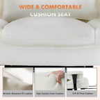 Premium Ergonomic Leather Office Chair with Retractable Leg Rest and Lumbar Support