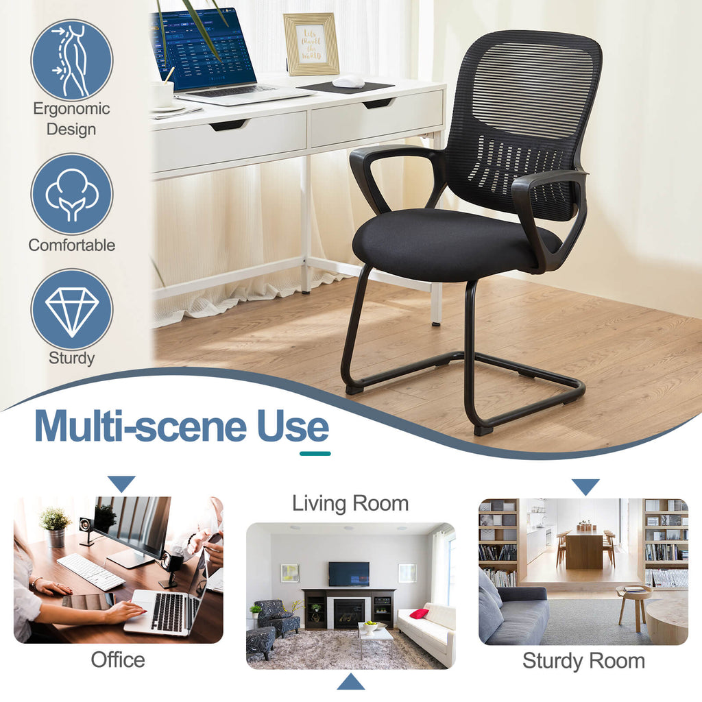 Comfortable Ergonomic Mesh Office Chair with Lumbar Support and Integrated Storage Basket