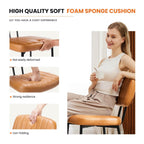 Modern Faux Leather Dining Room Chairs Set, Ergonomic Mid-Century Kitchen Accent Seating