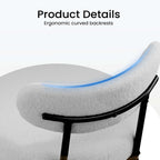 Modern Dining Chair Set of 4 with Soft Cushions for Kitchen and Dining Room
